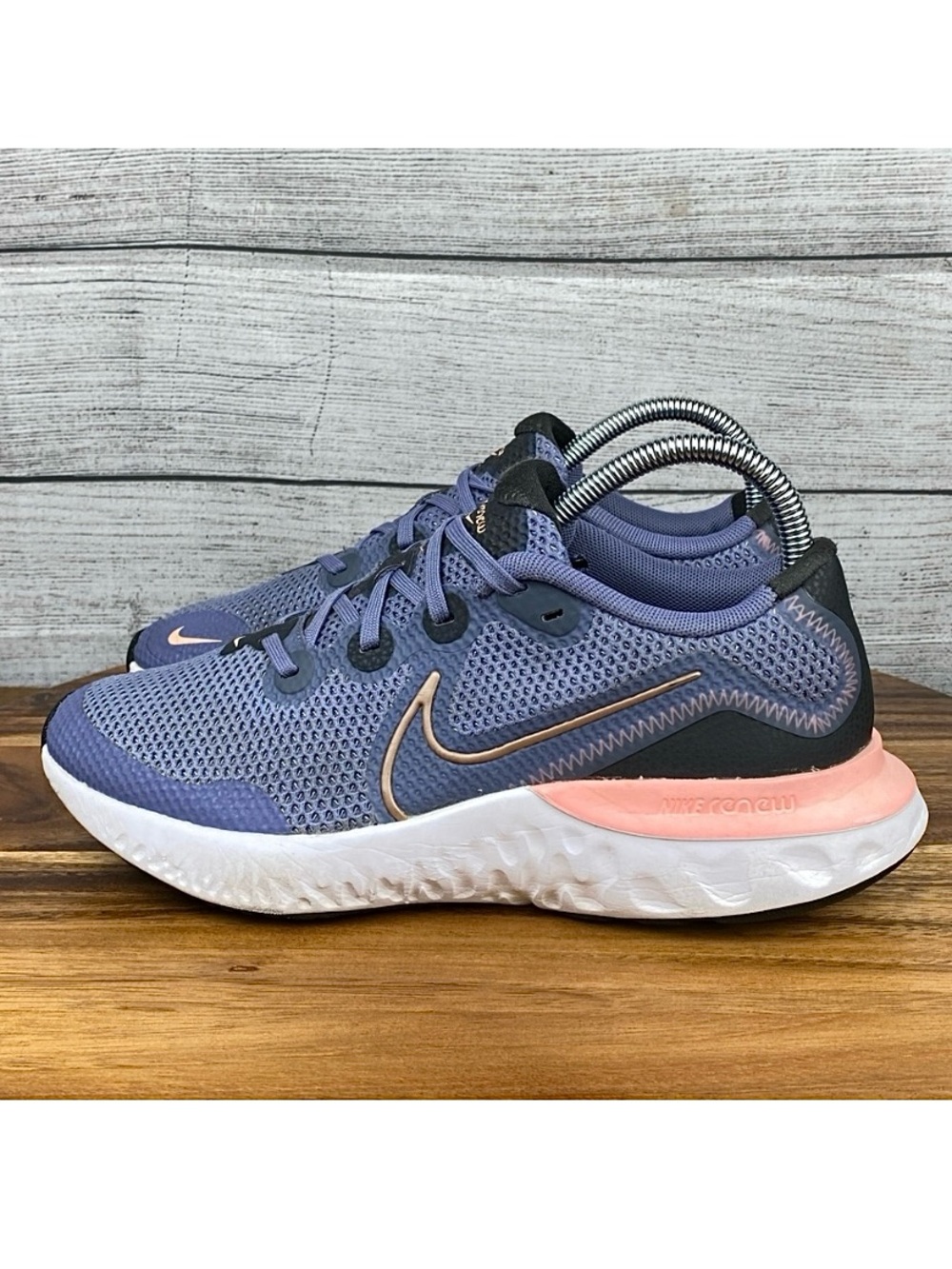 Nike Renew Run World Indigo Pink Gold Running Shoe Women’s Size 7.5 Youth Size 6